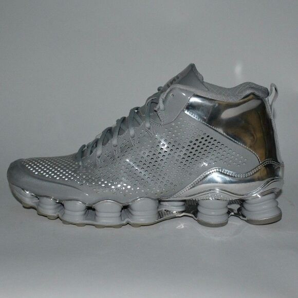 Nike Shox TLX Mid SP Flywire Shoes Men Size 13 Silver Chrome Sneakers 677737 003 main image 4